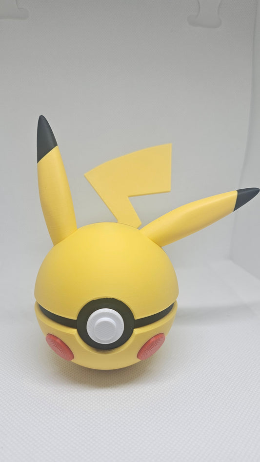 #0025 Pikachu Ball – 3D Printed Pokéball (7 cm)
