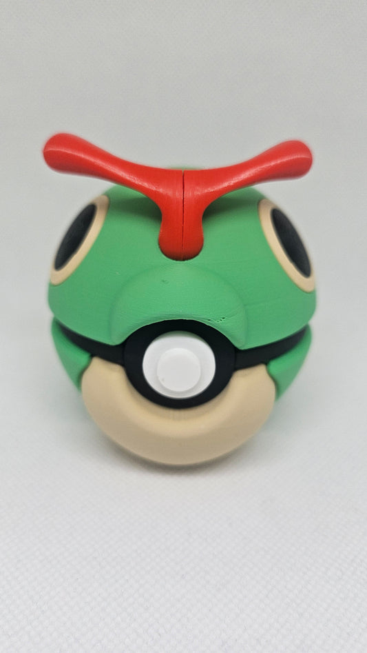 #0010 Caterpie Ball – 3D Printed Pokéball (7 cm)
