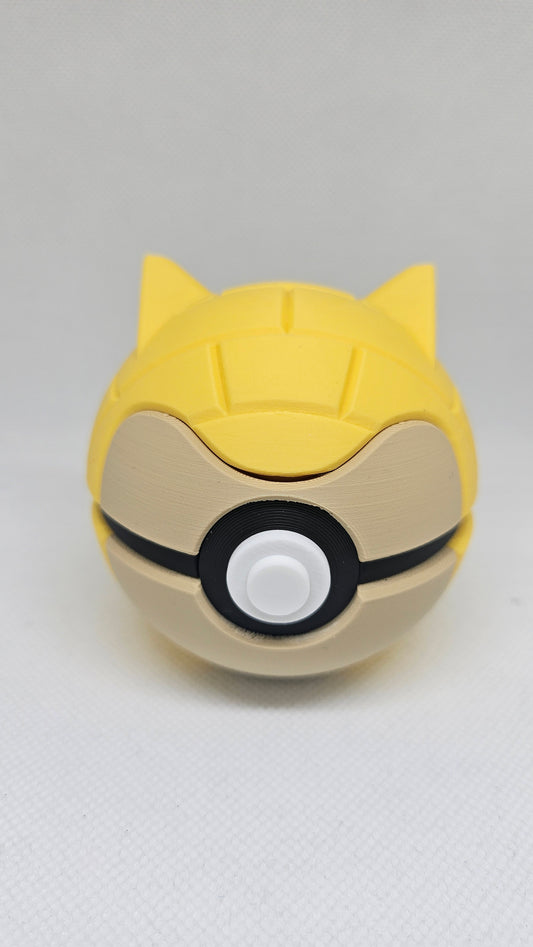 #0027 Sandshrew Ball – 3D Printed Pokéball (7 cm)