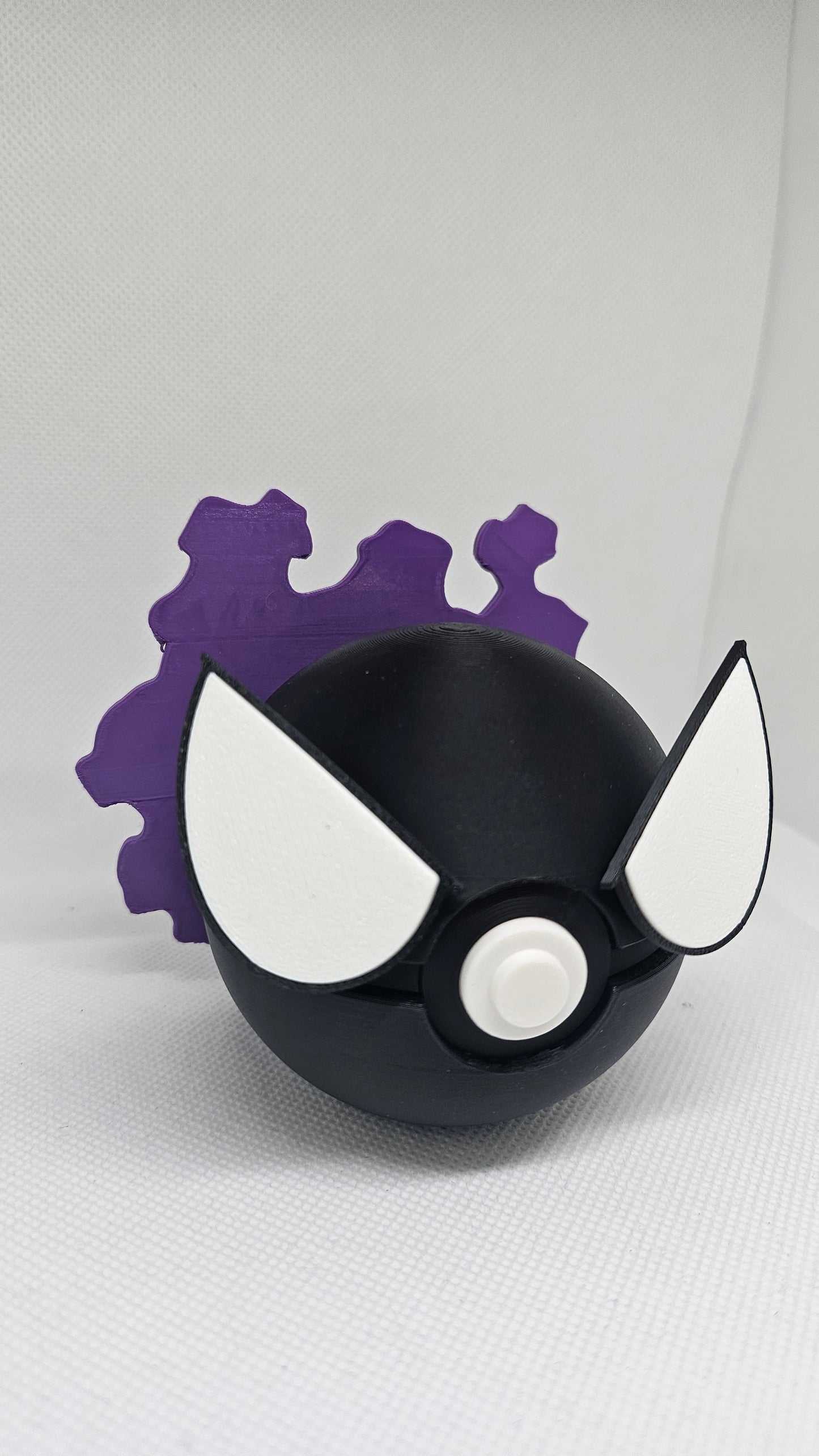 #0092 Gastly Ball – 3D Printed Pokéball (7 cm)