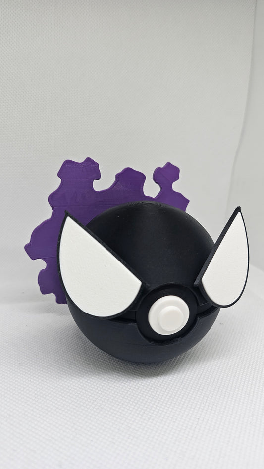 #0092 Gastly Ball – 3D Printed Pokéball (7 cm)