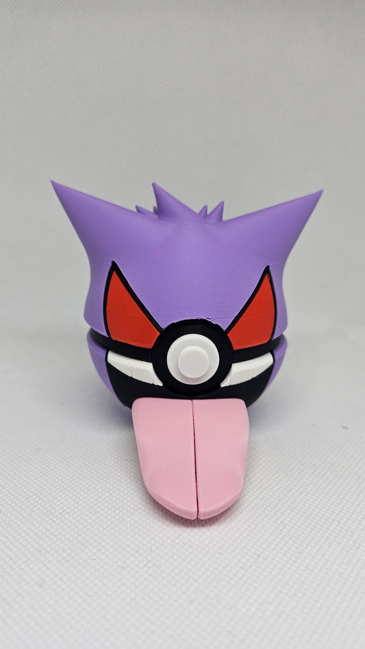#0094 Gengar Ball – 3D Printed Pokéball (7 cm)