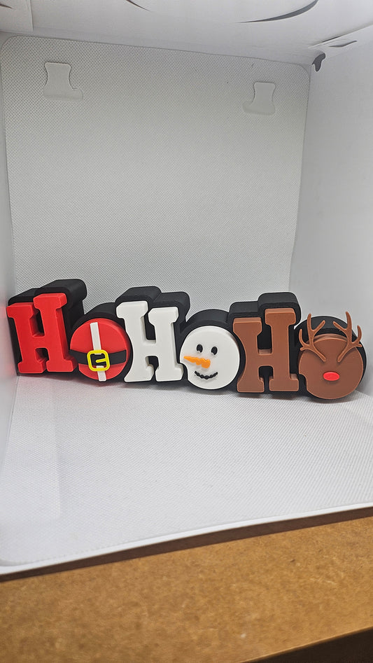 HoHoHo Kerstdisplay – 3D Geprinte Decoratie (20 cm)