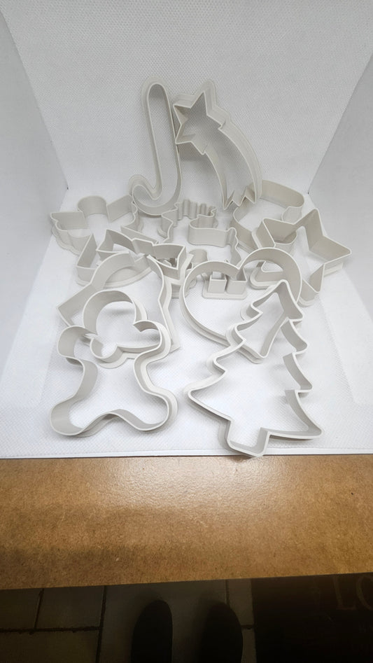 Kerst Cookie Cutter Set (10 stuks) – 3D Geprint Uitstekers