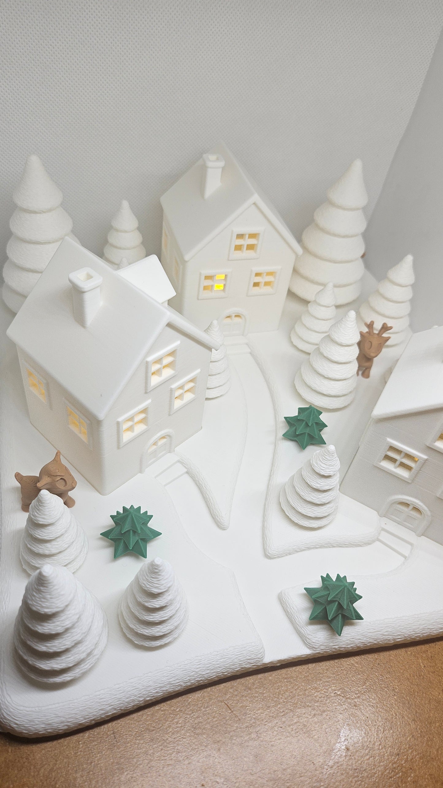🏘️ Sfeervol Winterdorp – 3D-geprint kerstdorp decoratie