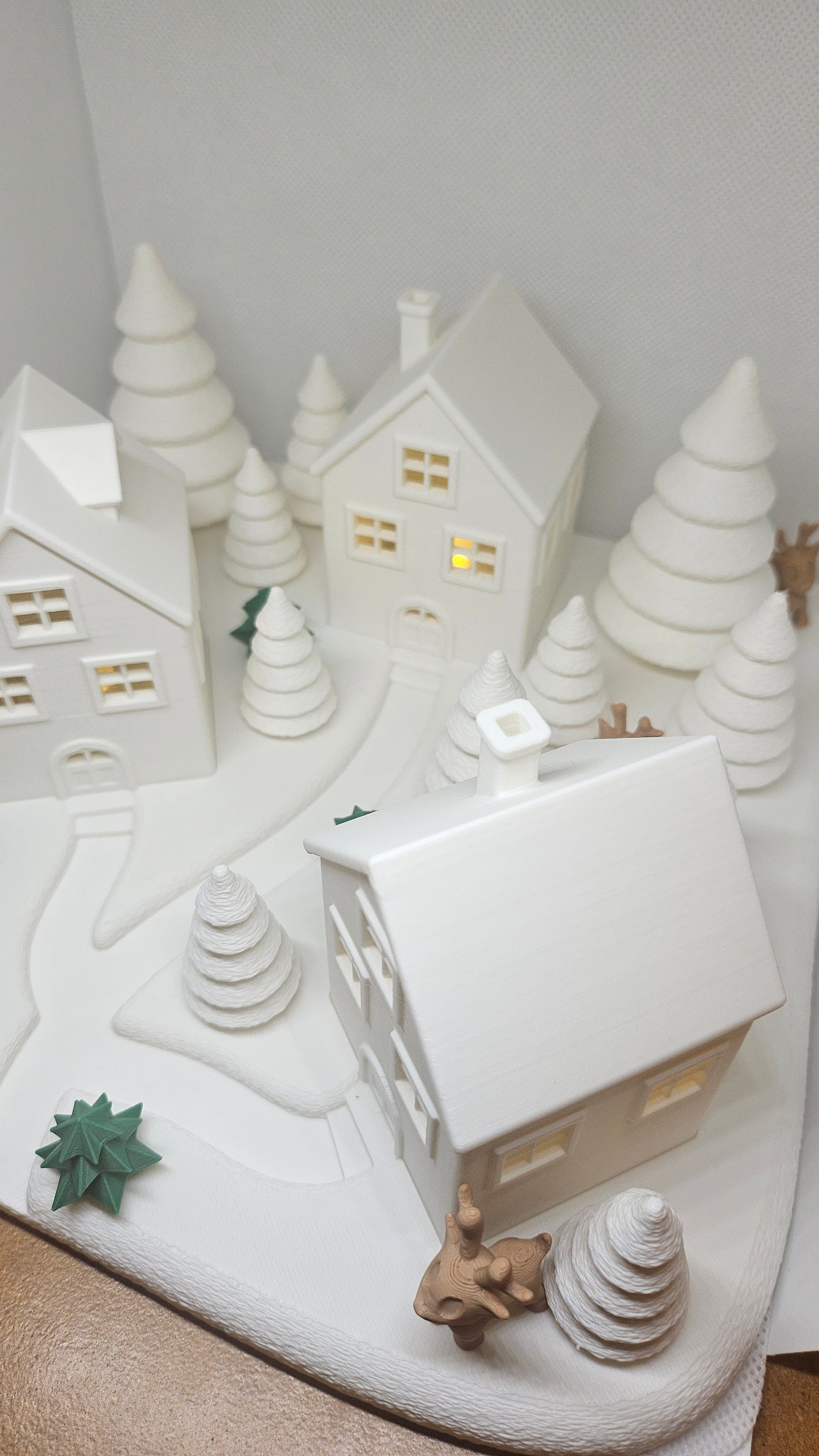 🏘️ Sfeervol Winterdorp – 3D-geprint kerstdorp decoratie