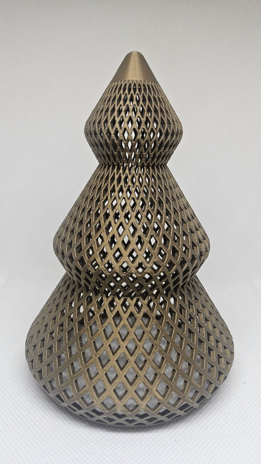 Mesh Christmas Tree – Small (Brons) – 3D Printed Decoratieboom
