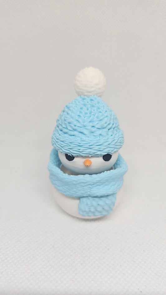 Fidget Clicker – Sneeuwmannetje (3D Print) | Schattige Winter Fidget Toy