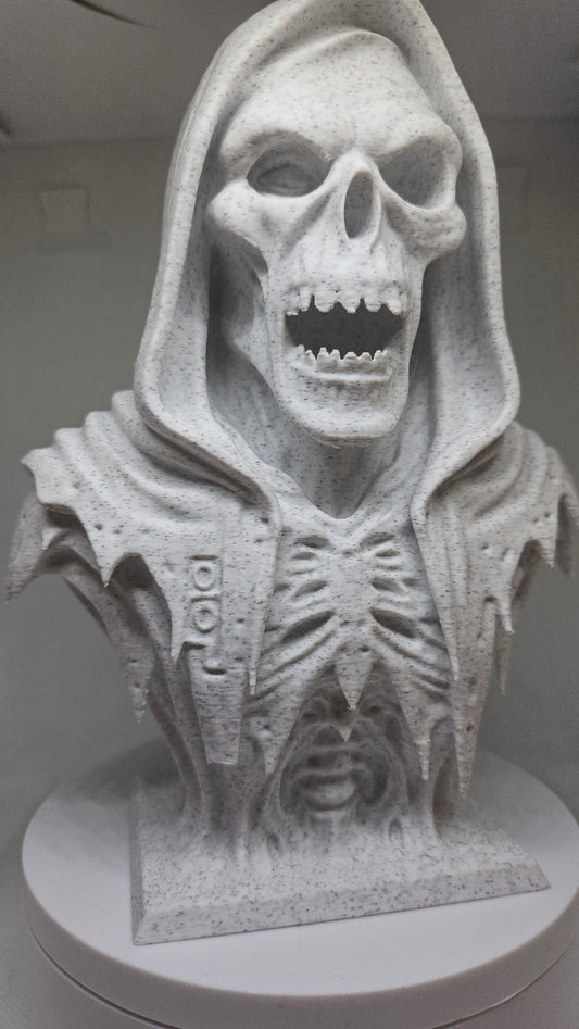 Grim Reaper Bust - Marble Finish - 16 cm