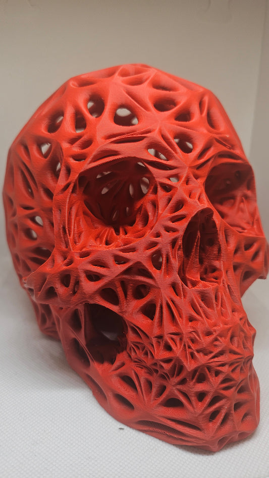 Wireframe Skull 3D Printed Figure - 20 cm