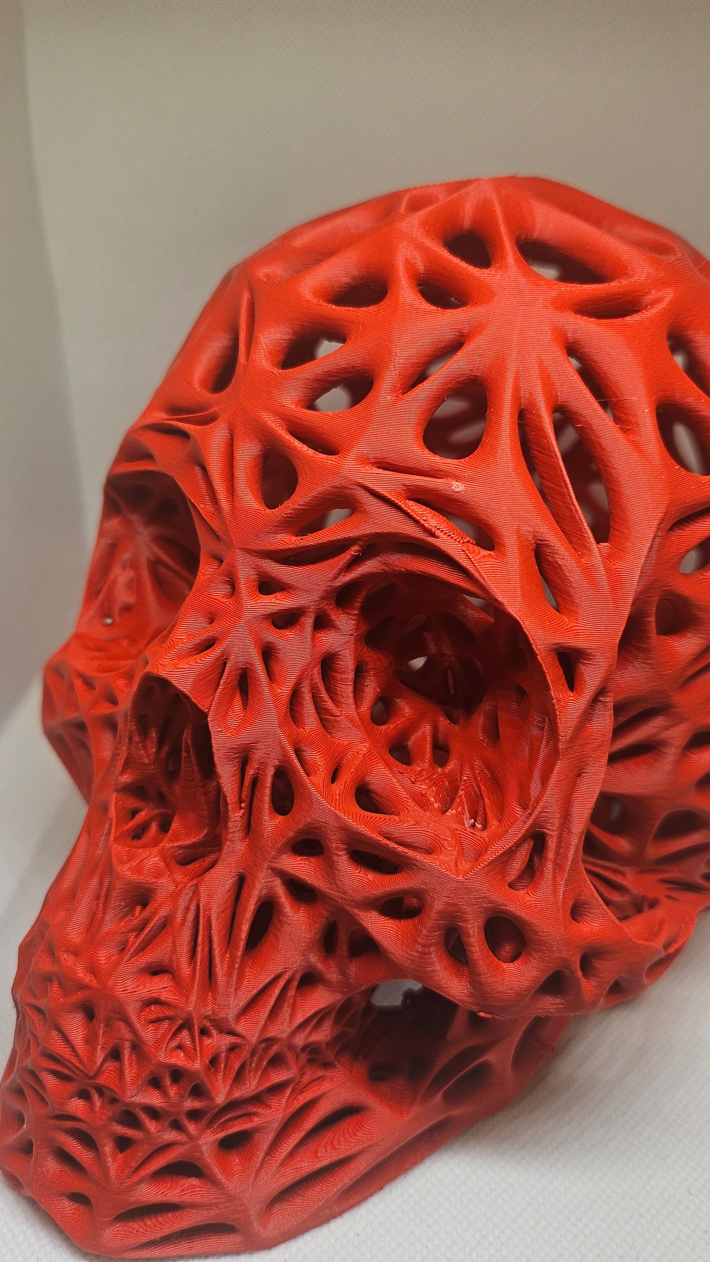 Wireframe Skull 3D Printed Figure - 20 cm