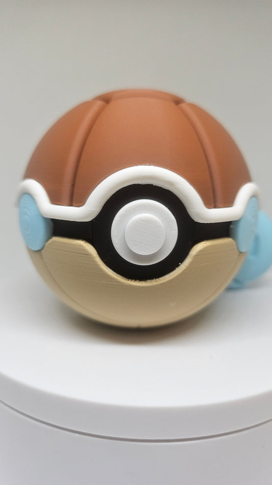 #0007 Squirtle Ball – 3D Printed Pokéball (7 cm)