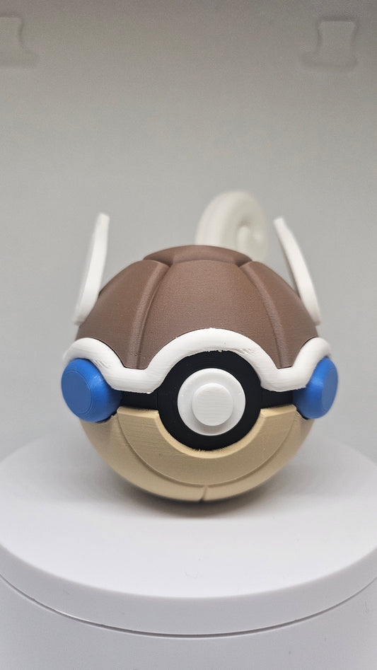 #0008 Wartortle Ball – 3D Printed Pokéball (7 cm)