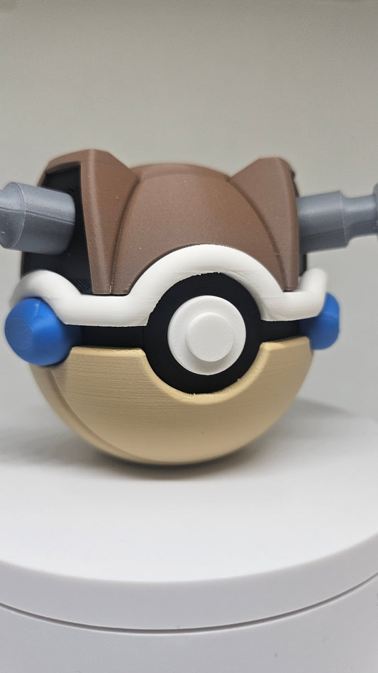 #0009 Blastoise Ball – 3D Printed Pokéball (7 cm)