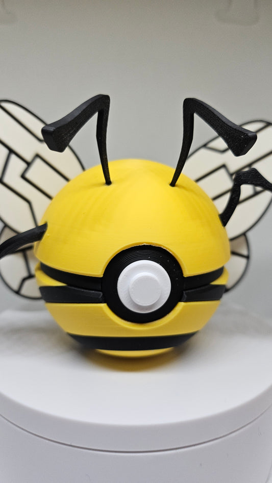 #0015 Beedrill Ball – 3D Printed Pokéball (7 cm)