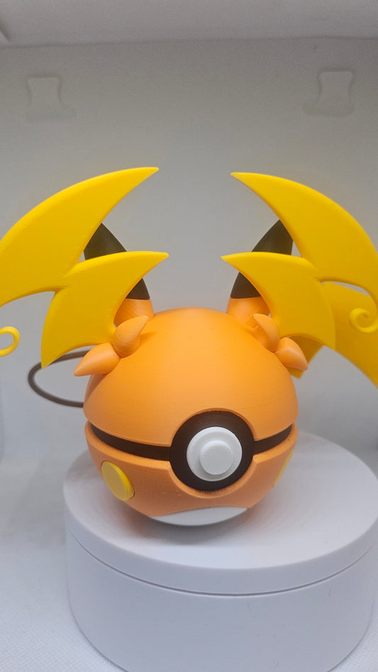 #0026 Mega Raichu Y Ball - 3D Printed Pokéball (7 cm)