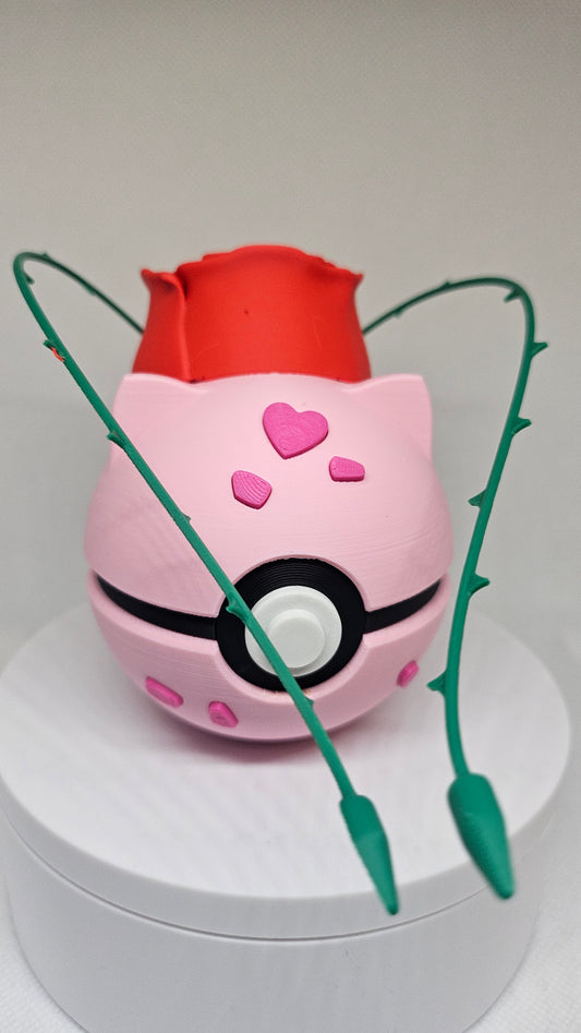 #0001 Valentine's Bulbasaur Ball - Rose Edition (7 cm)