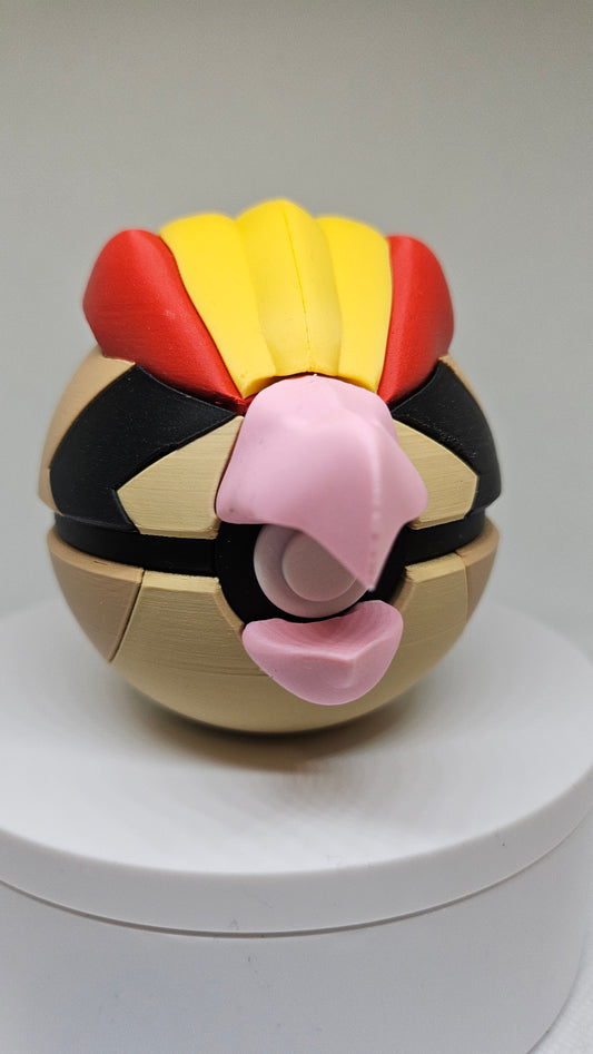 #0018 Pidgeot Ball – 3D Printed Pokéball (7 cm)