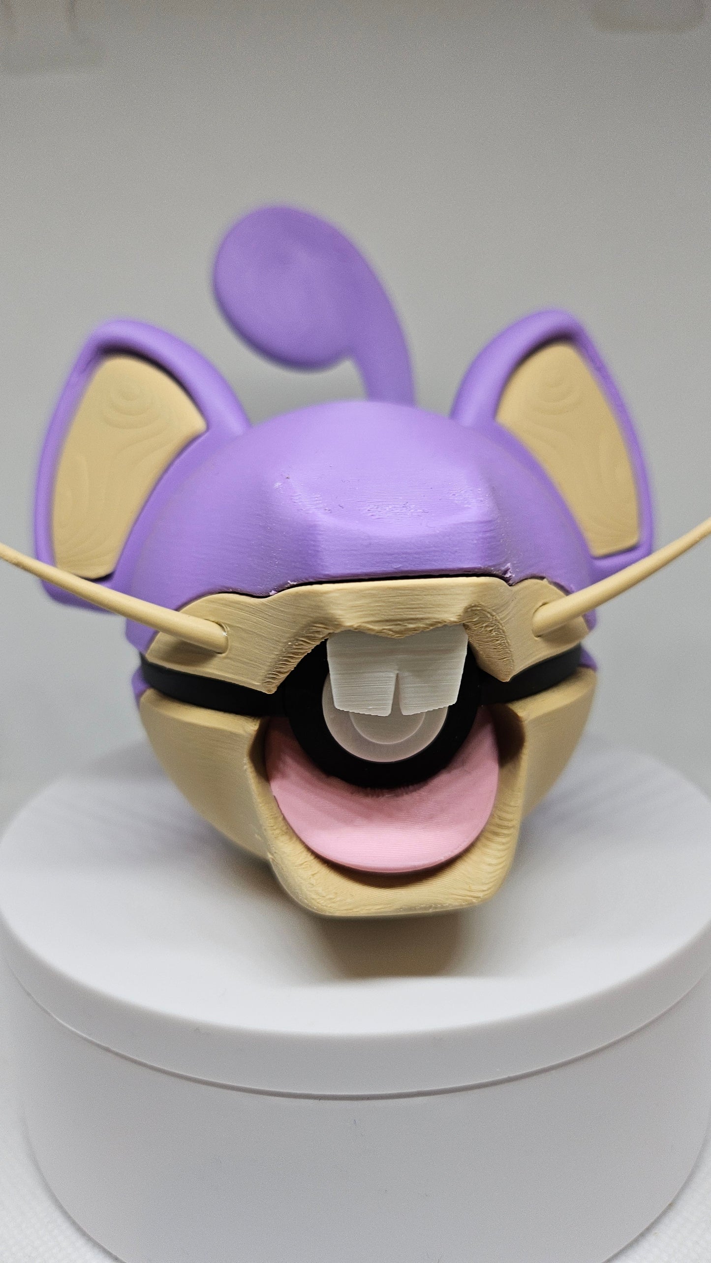 #0019 Rattata Ball – 3D Printed Pokéball (7 cm)