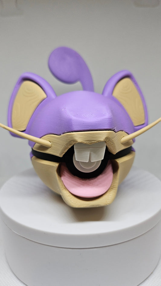 #0019 Rattata Ball – 3D Printed Pokéball (7 cm)