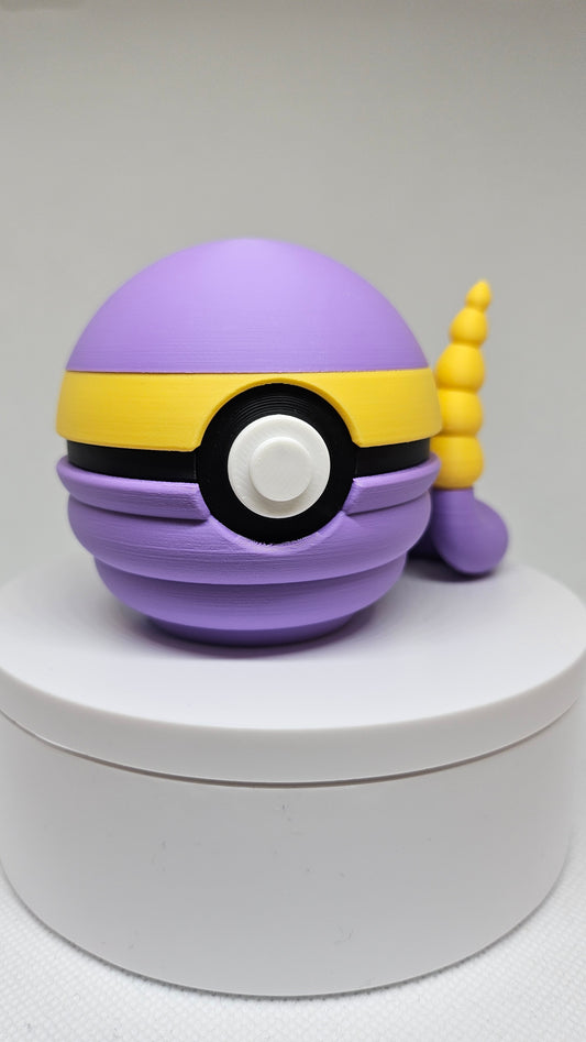 #0023 Ekans Ball – 3D Printed Pokéball (7 cm)