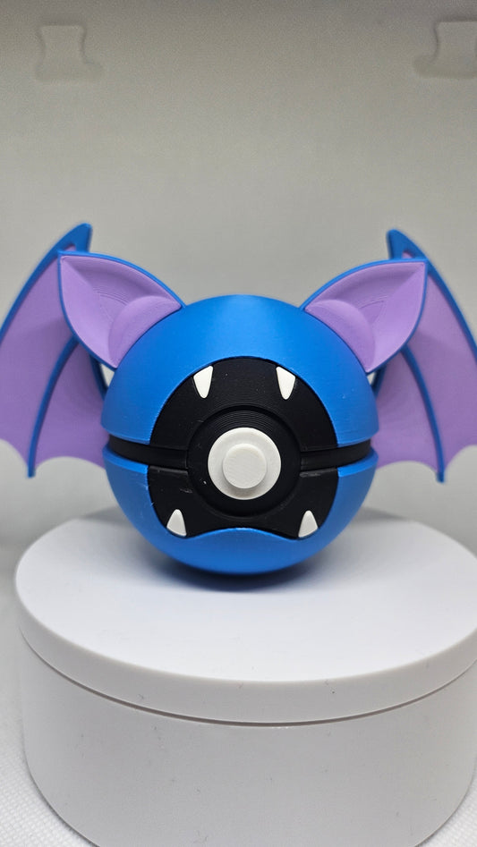 #0041 Zubat Ball - 3D Printed Pokéball (7 cm)