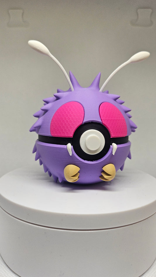 #0048 Venonat Ball - 3D Printed Pokéball (7 cm)