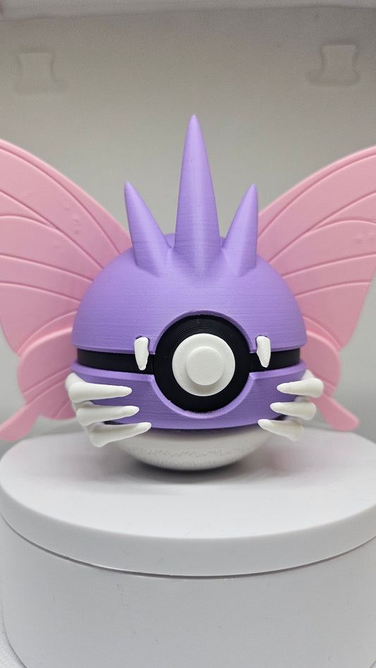 #0049 Venomoth Ball - 3D Printed Pokéball (7 cm)