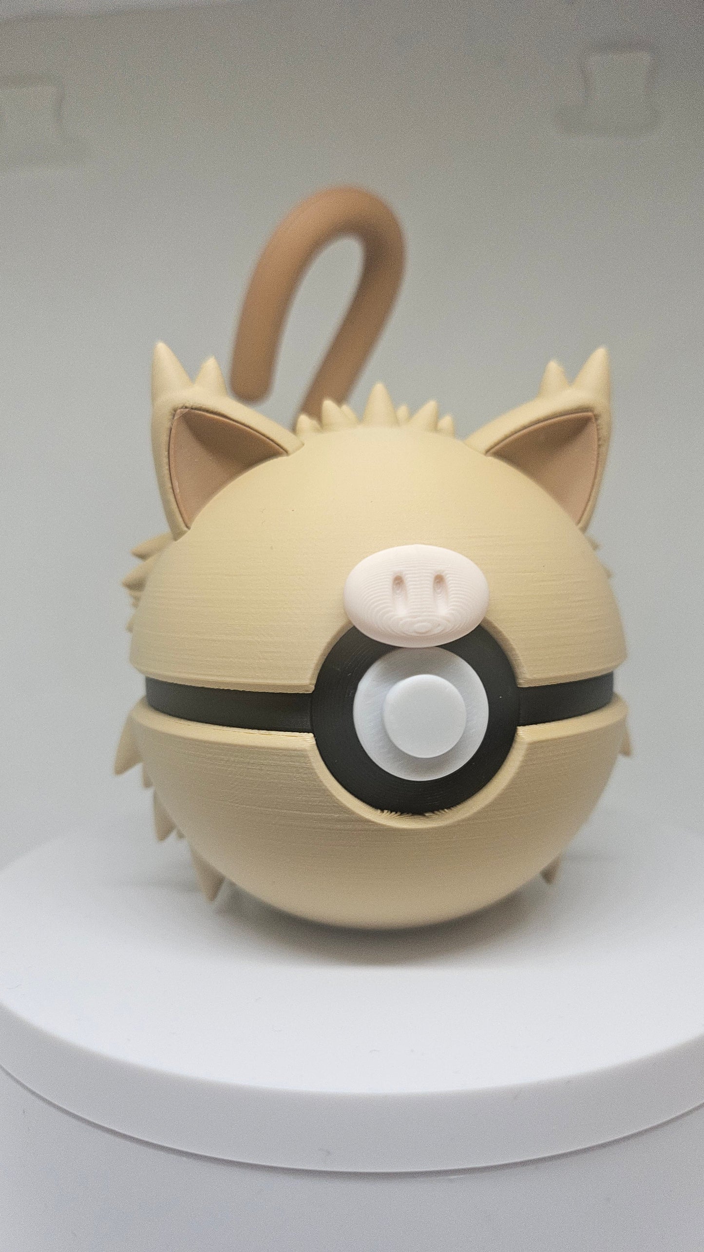 #0056 Mankey Ball - 3D Printed Pokéball (7 cm)