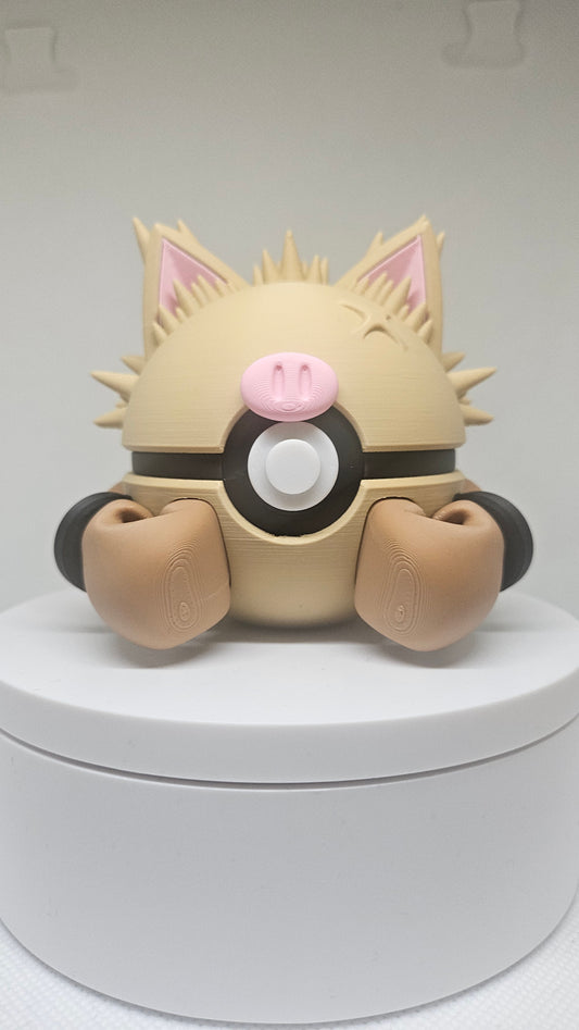 #0057 Primeape Ball - 3D Printed Pokéball (7 cm)