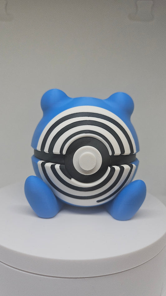 #0061 Poliwhirl Ball - 3D Printed Pokéball (7 cm)