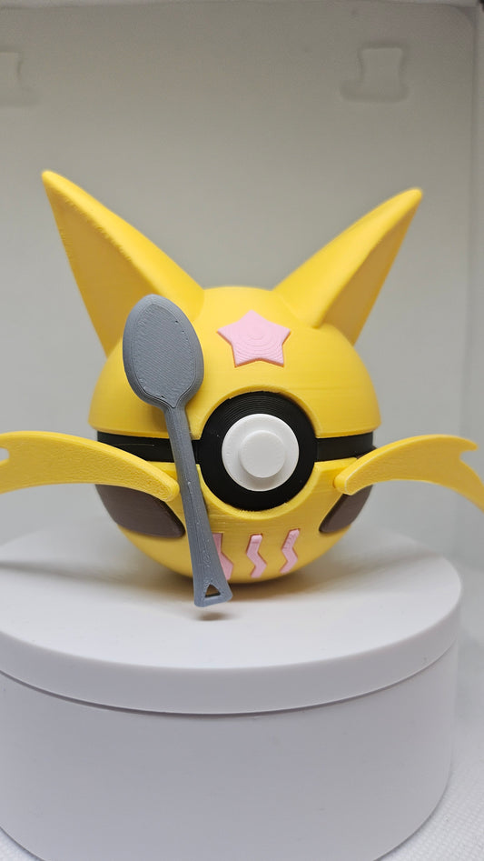 #0064 Kadabra Ball - 3D Printed Pokéball (7 cm)