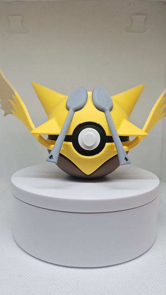 #0065 Alakazam Ball - 3D Printed Pokéball (7 cm)