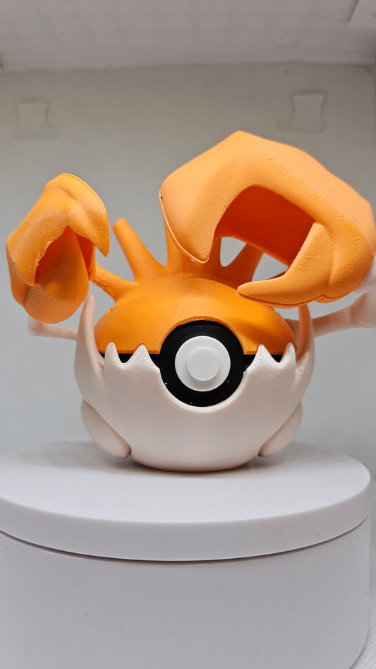 #0099 Kingler Ball - 3D Printed Pokéball (7 cm)