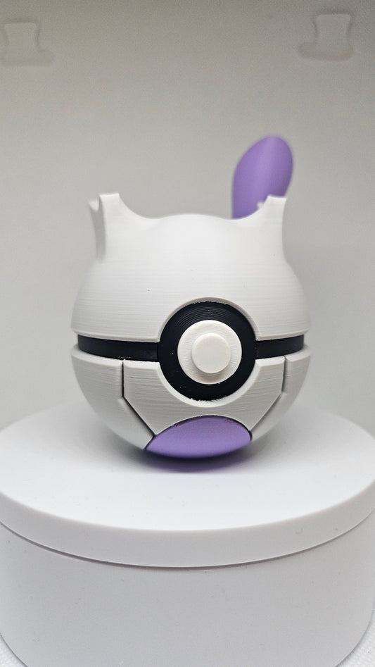 #0150 Mewtwo Ball - 3D Printed Pokéball (7 cm)