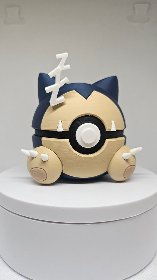 #0143 Snorlax Ball - 3D Printed Pokéball (7 cm)
