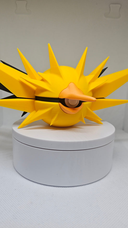 #0145 Zapdos Ball - 3D Printed Pokéball (7 cm)