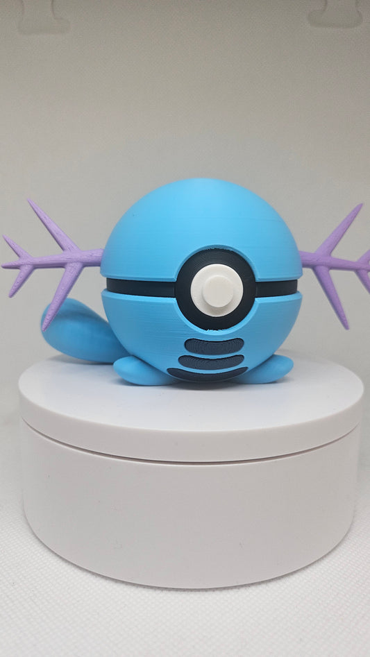 #0194 Wooper Ball - 3D Printed Pokéball (7 cm)