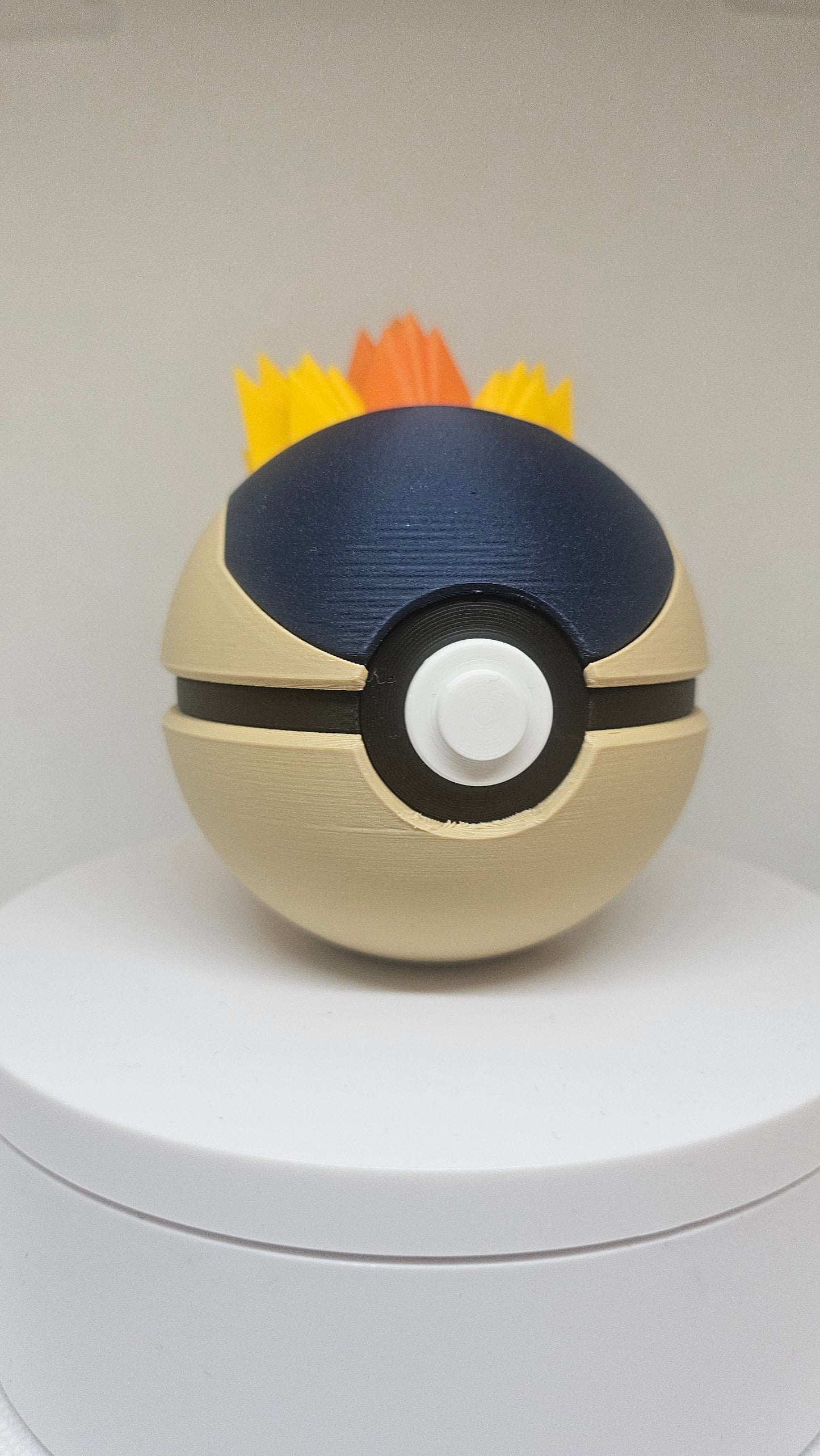 #0155 Cyndaquil Ball - 3D Printed Pokéball (7 cm)