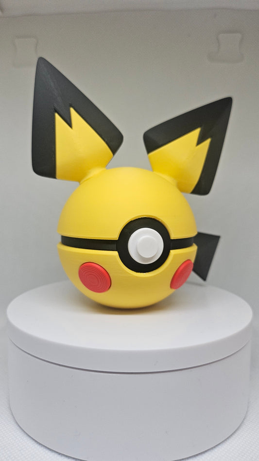 #0172 Pichu Ball - 3D Printed Pokéball (7 cm)