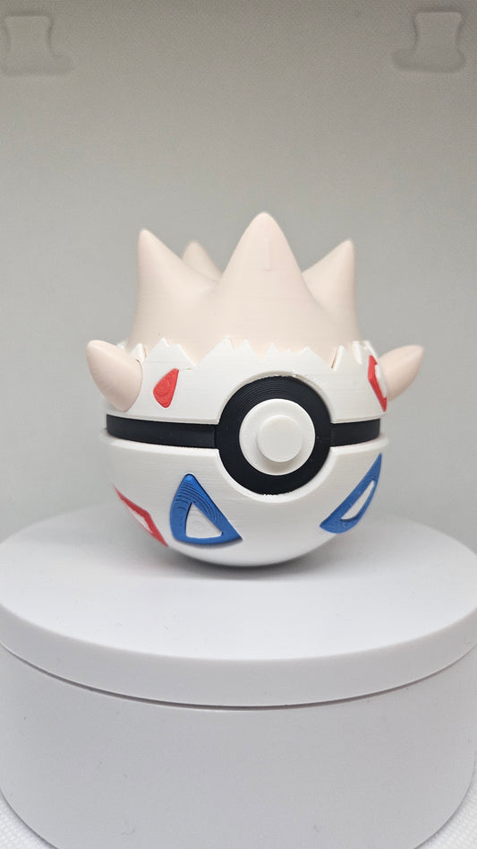 #0175 Togepi Ball - 3D Printed Pokéball (7 cm)