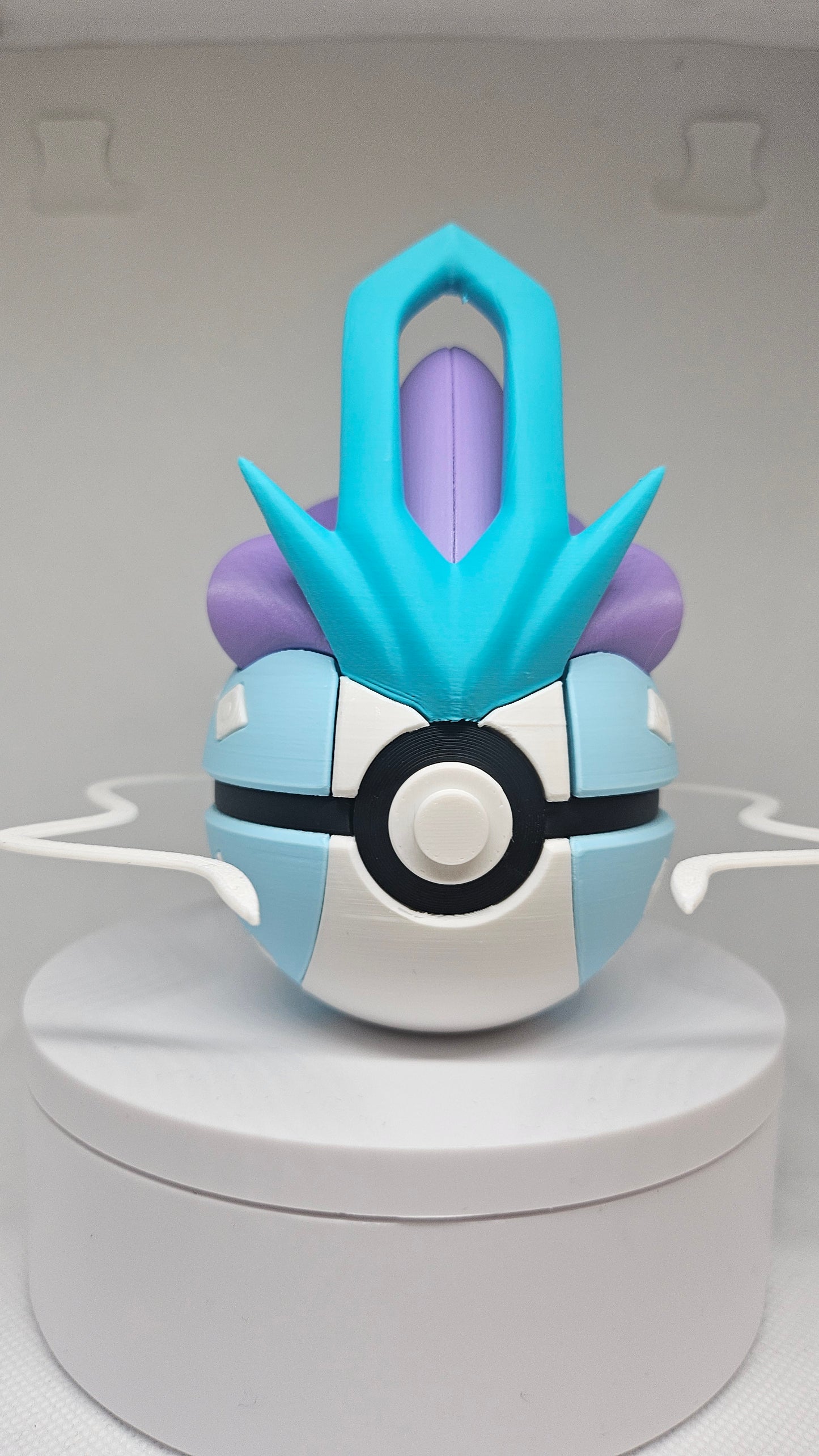 #0245 Suicune Ball - 3D Printed Pokéball (7 cm)