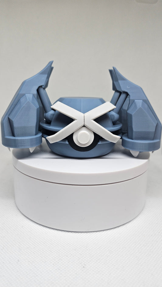 #0376 Metagross Ball - 3D Printed Pokéball (7 cm)