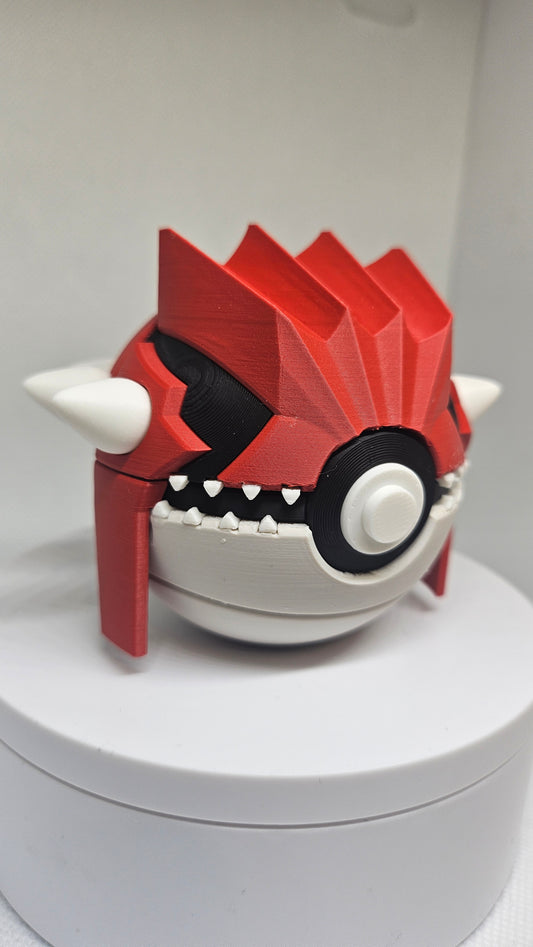 #0383 Groudon Ball - 3D Printed Pokéball (7 cm)