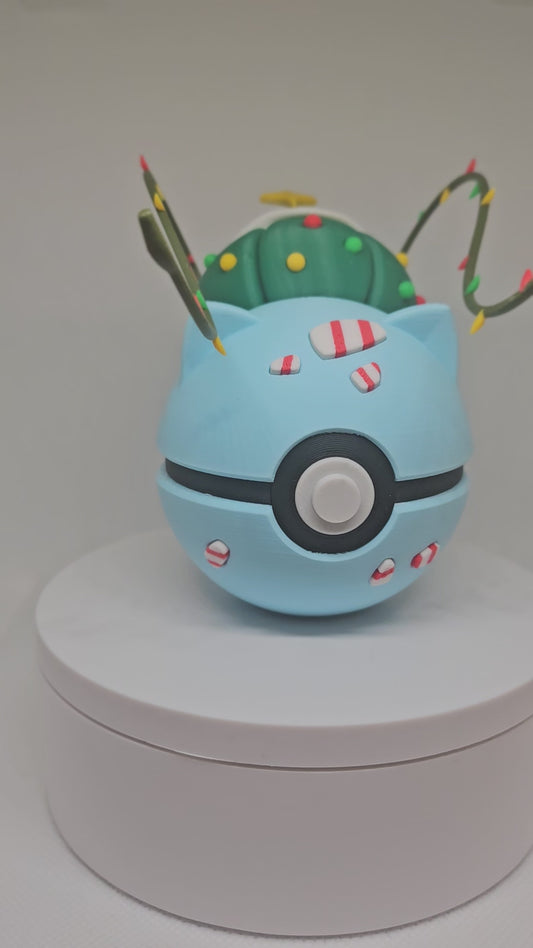 #0001 Christmas BulbaBall – Limited Edition Kerst Pokéball