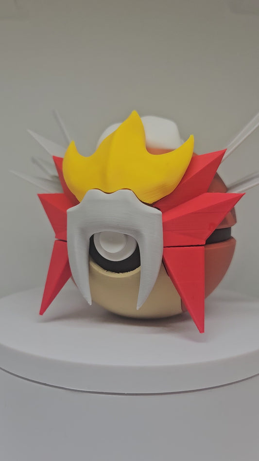 #0244 Entei Ball - 3D Printed Pokéball (7 cm)
